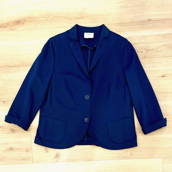 Akris Punto Skirt Suit Set in Navy Blue - Women's size 14 - Picture 4 of 12